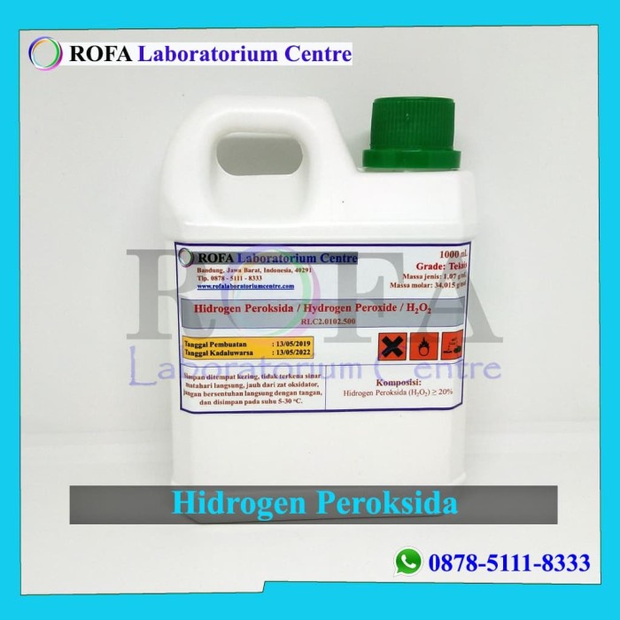 Jual Hidrogen Peroksida Hydrogen Peroxide H2o2 50 1000 Ml Shopee