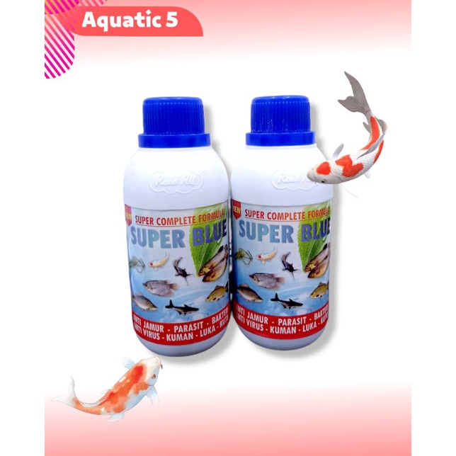 Jual Obat Ikan Anti Jamur Bakteri Raid All Super Blue Ml Shopee