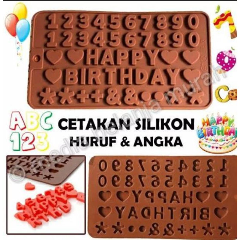 Jual Cetakan Coklat Silikon Huruf Dan Angka | Shopee Indonesia