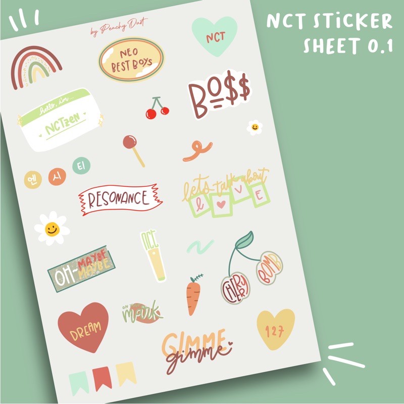 Jual Kpop NCT Sticker Sheet A6 | Shopee Indonesia