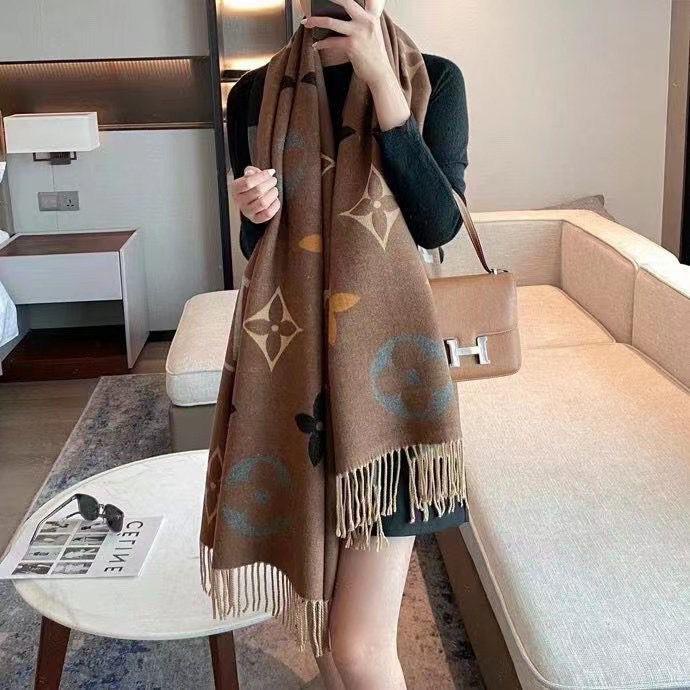 Louis Vuitton Reykjavik Gradient Scarf Grey Cashmere