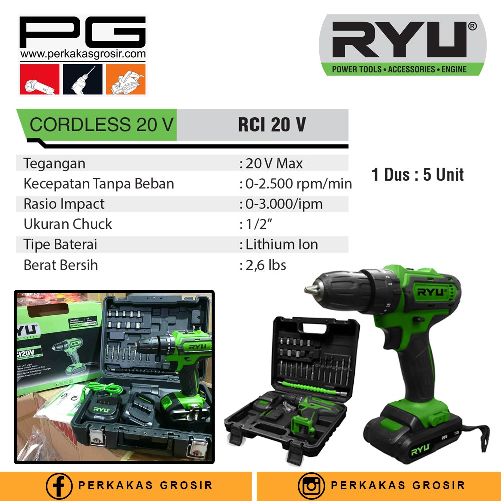 Ryu cordless drill discount 20v