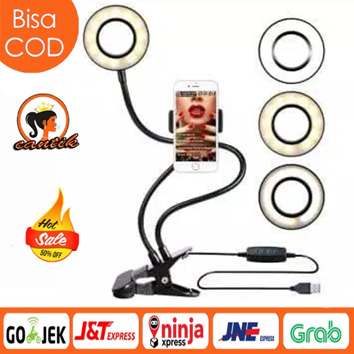 Jual Lazypod In Free Ringlight Lampu Selfie Lazy Pod Ring Light