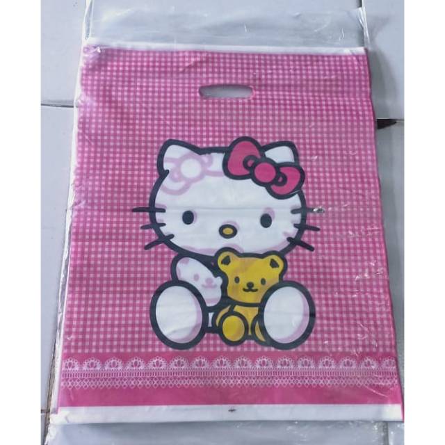 Jual kantong Plastik Hello Kitty kotak merah (25x35 isi 100) (30x38 isi ...