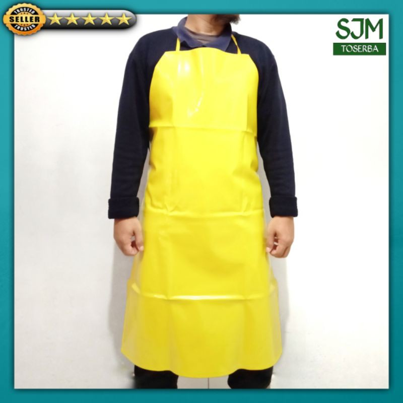 Jual Apron Celemek Industri Pvc Sponlaks Kuning Sisi Pupuk Chemical Anti Air Shopee Indonesia