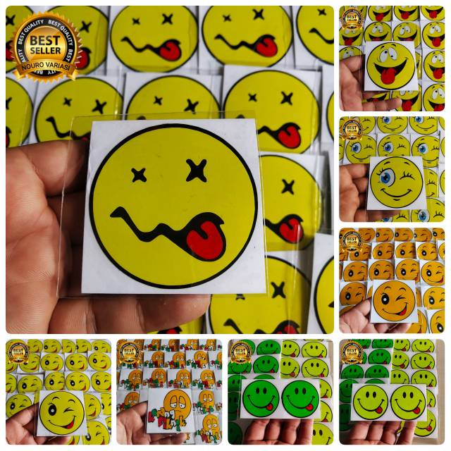 Jual Stiker EMOTICON EMOT KARAKTER SMILE SEDIH BAHAGIA KETAWA KUALITAS