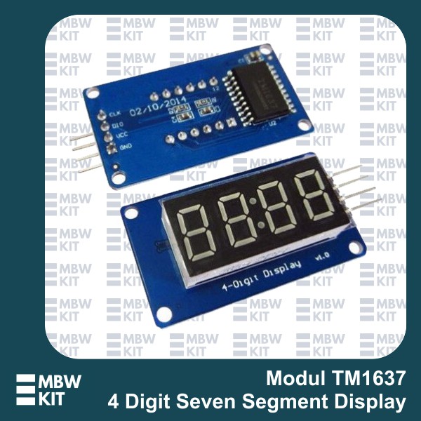 Jual Modul TM1637 4 Digit Seven Segment LED Display Module | Shopee ...