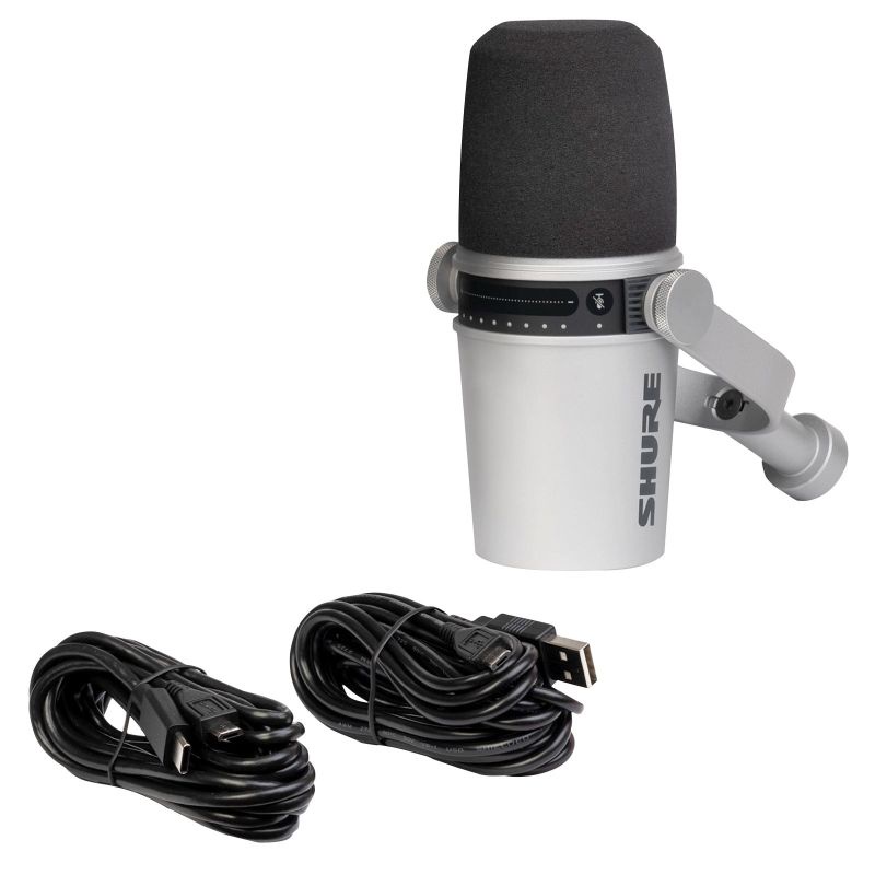 Jual Shure Mv7 Podcast Microphone warna silver | Shopee Indonesia