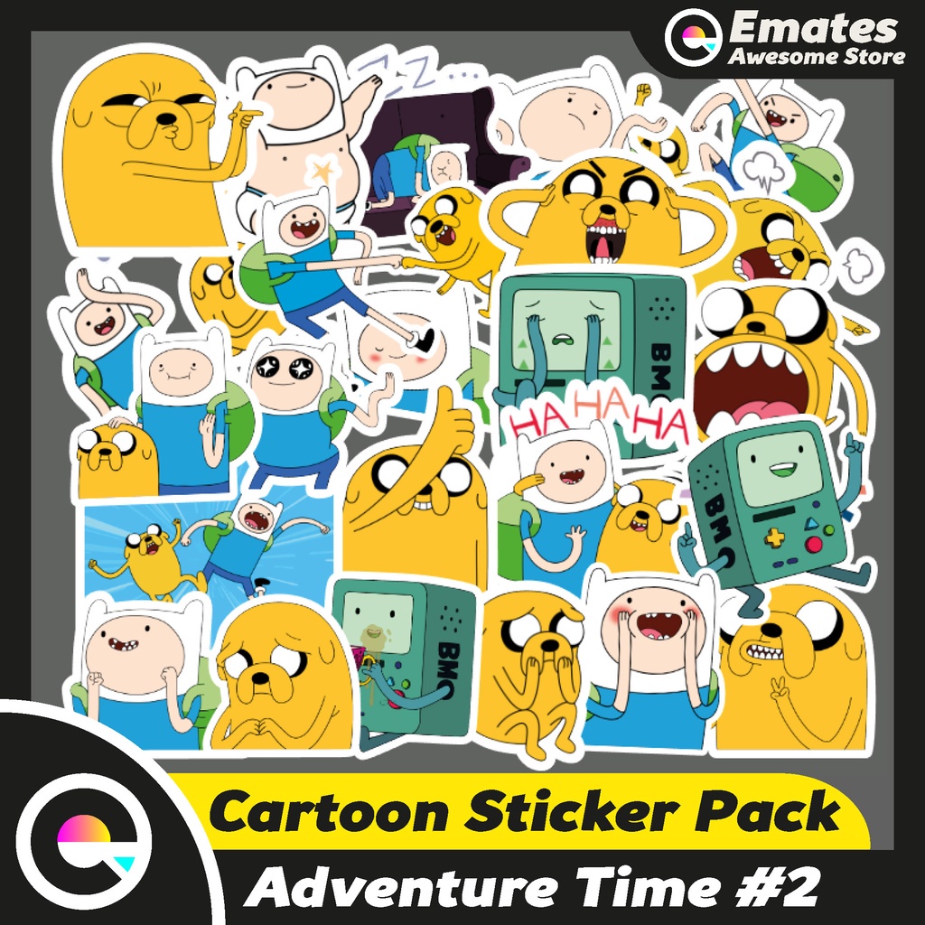 Jual [24 pcs] Stiker Kartun Adventure #2 Stiker kartun animasi sticker
