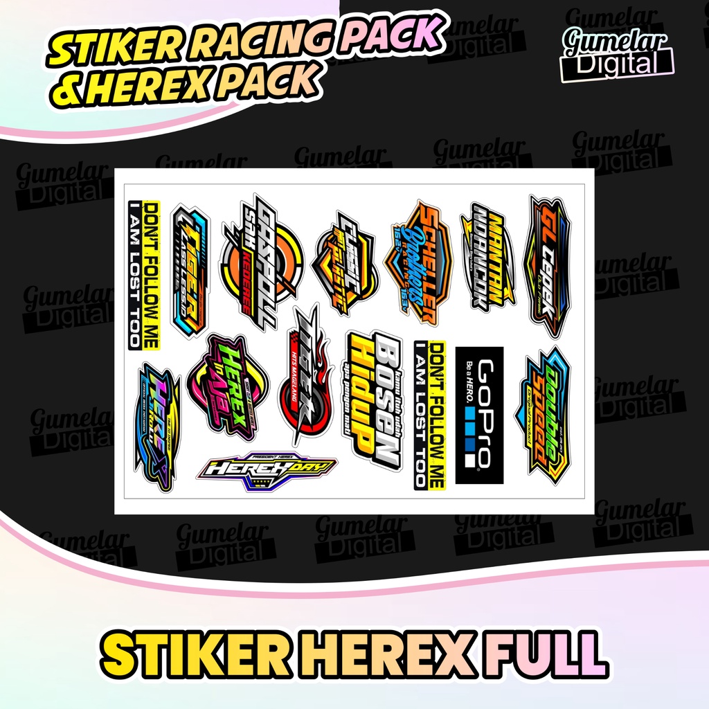 Jual Stiker Pack Racing Stiker Herex Rcb Gl Cepek Shopee Indonesia