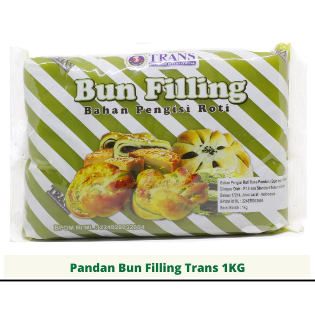 Jual Trans Bun Filling Roti Pandan 1kg - Isian Roti Rasa Pandan ...