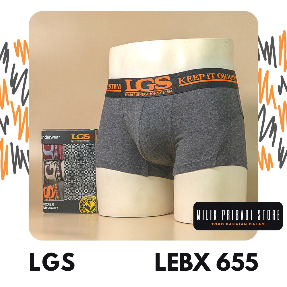 Jual BOXER PRIA LGS LEBX 655 | ISI 3 | COTTON COMBED MISTY | Shopee ...