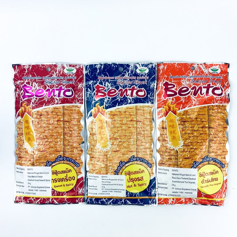 Jual Juhi Bento Squid Seafood Snack Thailand 20gr | Bento Seafood Snack