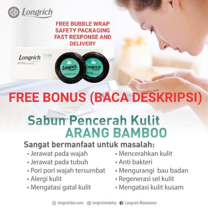 Jual Longrich Sabun Arang Bamboo Charcoal Soap Original Shopee Indonesia
