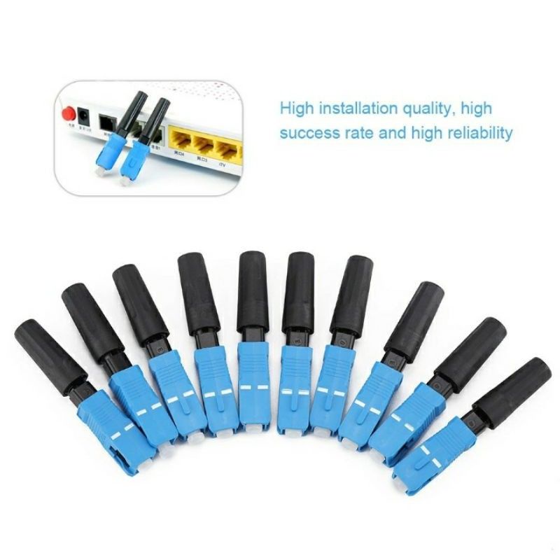 10 Adattatori SC/UPC Fibra Ottica Monomodale - Connettori Rapid Per FTTH, ODF E Reti