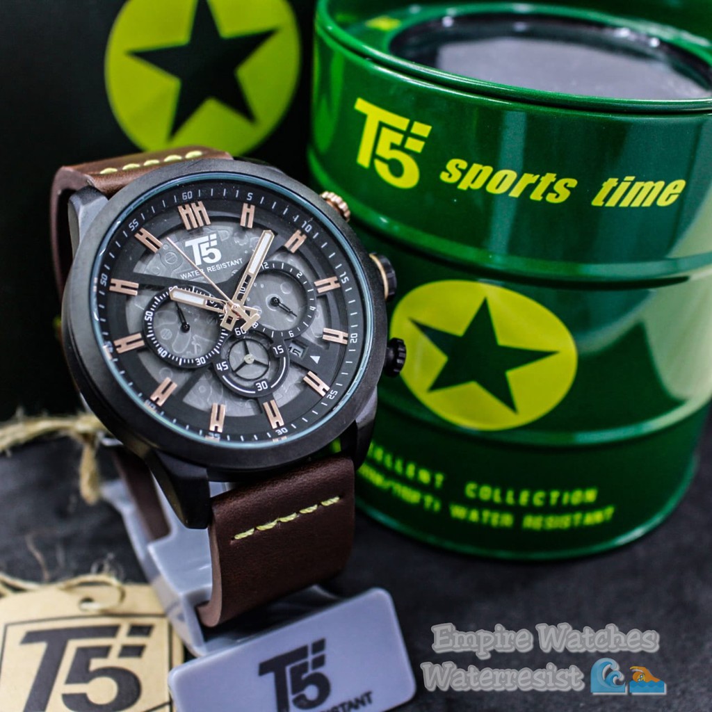 Jual Jam Tangan T5 H3625G H3625 3625 Pria Cowok Analog Chrono dan ...