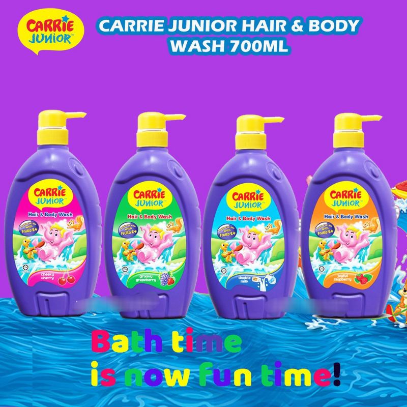 Jual 1000gr Sabun Mandi Bayi Carrie Junior Hair & Body Wash Cheeky ...
