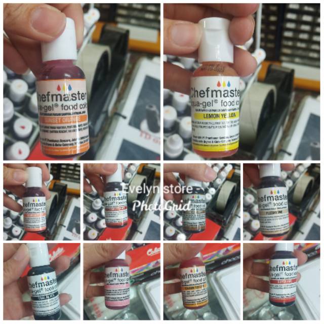 Jual CHEFMASTER food colouring pewarna makanan aqua gel airbrush
