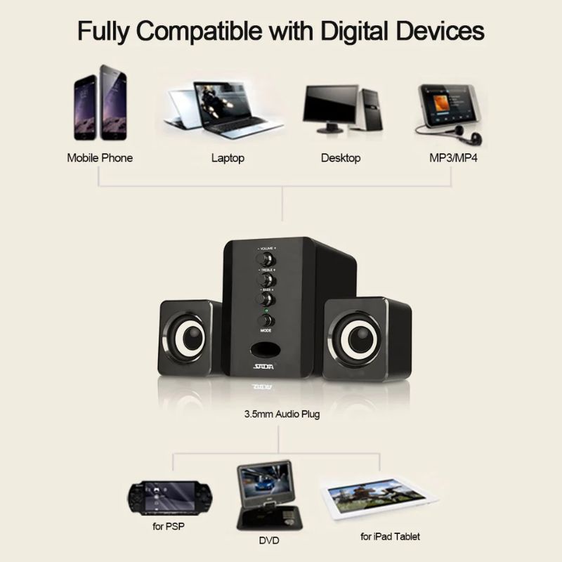 Jual speaker laptop super bass gaming Multimedia Stereo Speaker Spiker ...