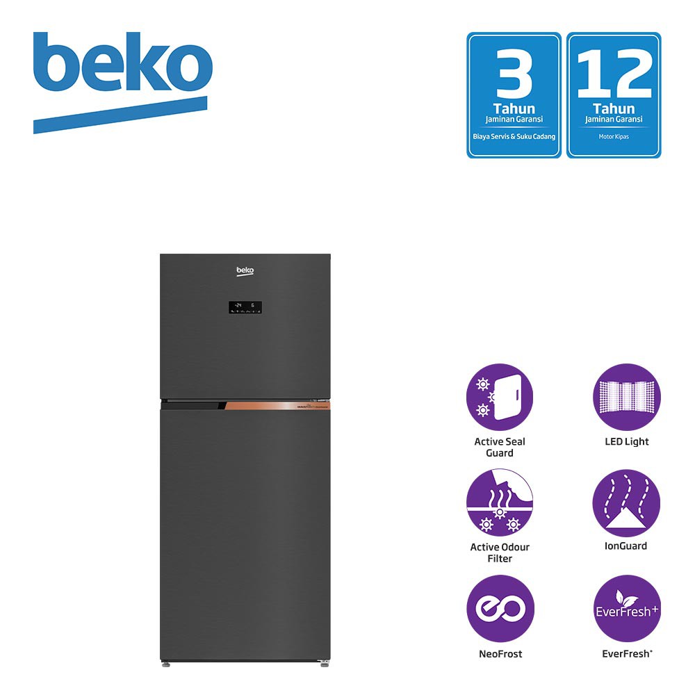 Jual KULKAS BEKO RDNT 371E50 VK REFRIGERATOR KAPASITAS 371 LITER ...