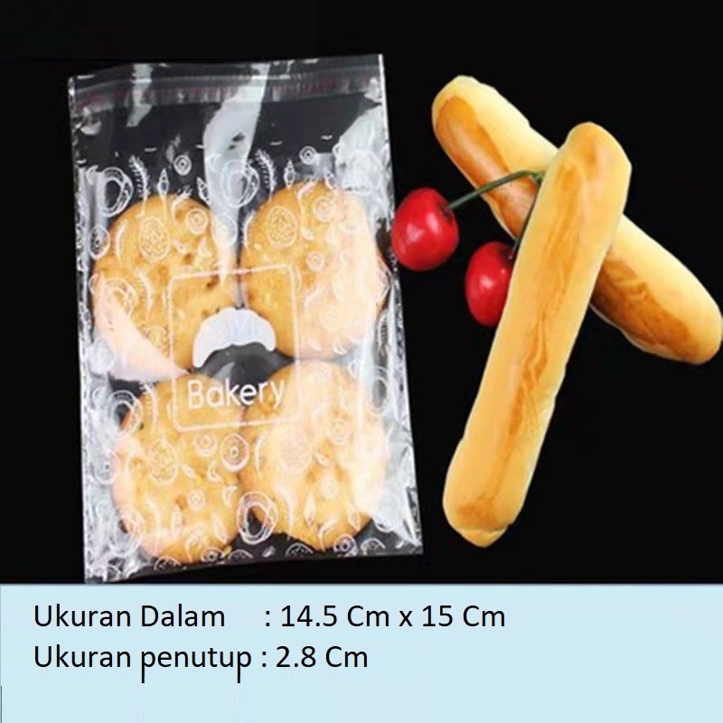Jual Kantong Plastik OPP Roti Kemasan Roti Bakery Packaging Cookies ...