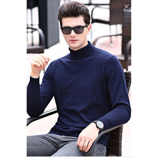 Kaos sales turtleneck pria