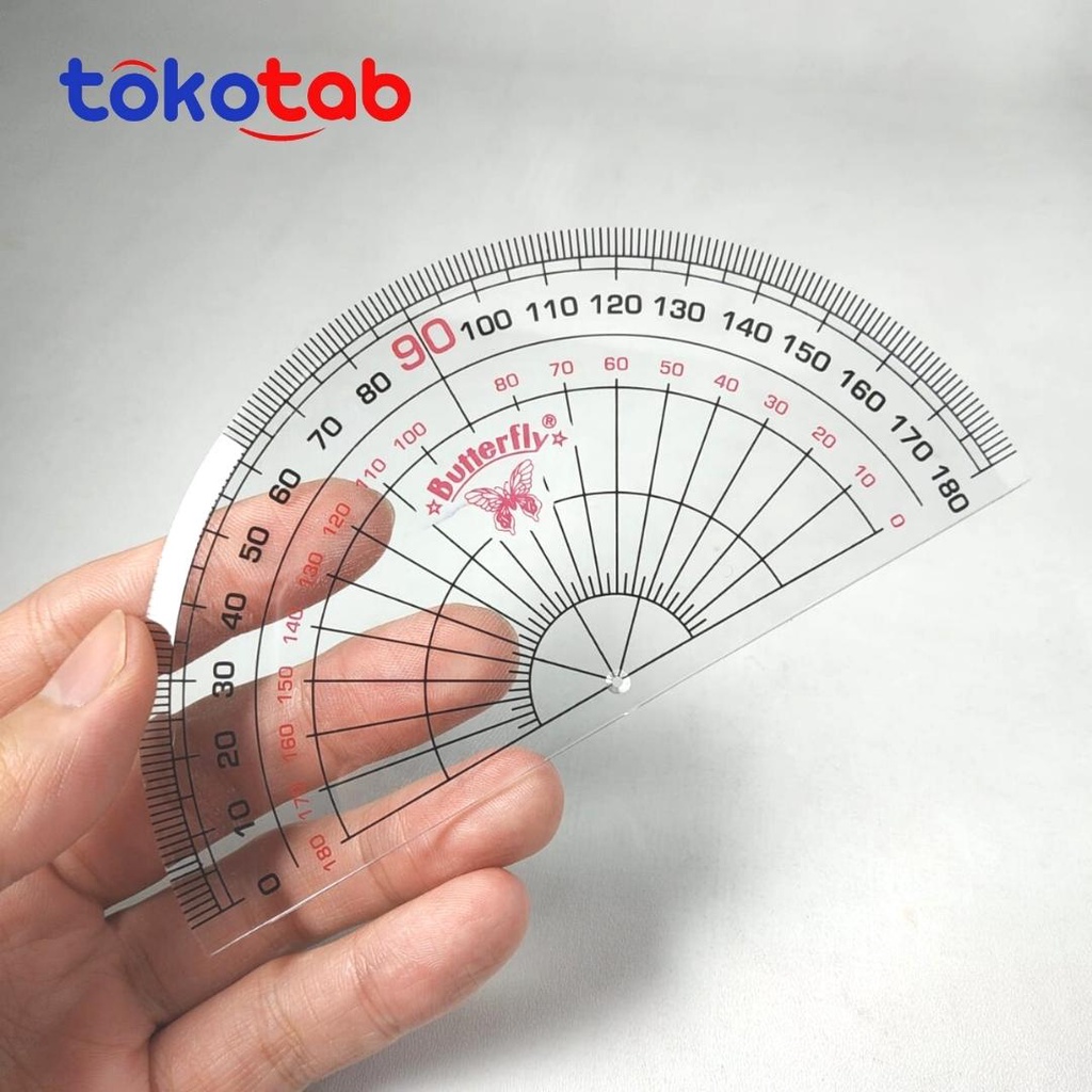 Jual Tokotab - Busur Penggaris BUTTERFLY Protractor 180/12cm | Shopee ...