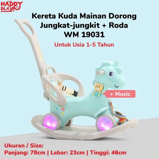 Jual Happy Play Rocking Horse 4In1 3In1 2In1 Wm19031 Ride On Kuda ...