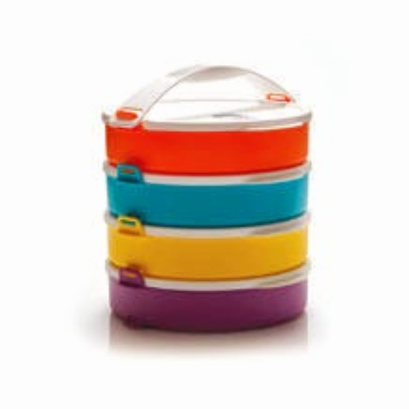 Jual Click To Go Round Rantang Makanan Bulat 4 Tingkat | Shopee Indonesia
