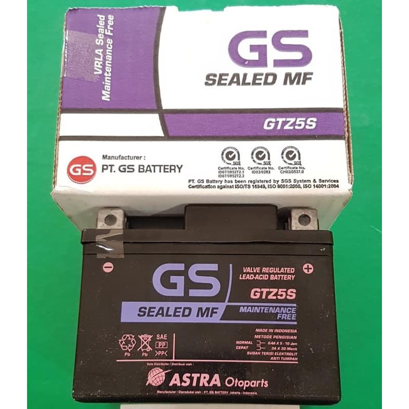 Jual Aki GS ASTRA MF (GSMF-GTZ-5S) | Shopee Indonesia