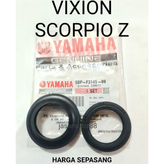 Jual SEAL SIL SHOCK DEPAN PLUS TUTUP ABU SCORPIO VIXION HARGA SEPASANG