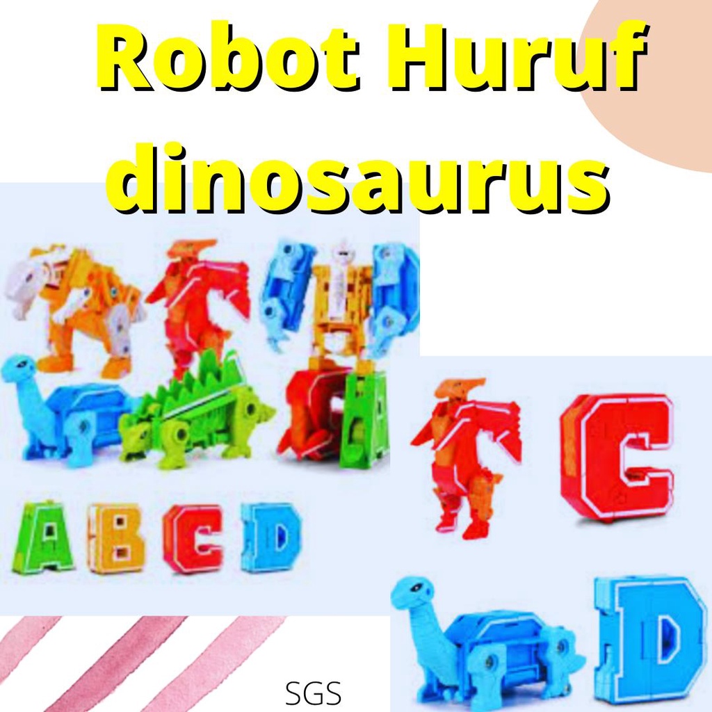 Jual Abc Mainan Emco Megabotz Pocket Morphers Mainan Robot Huruf ...