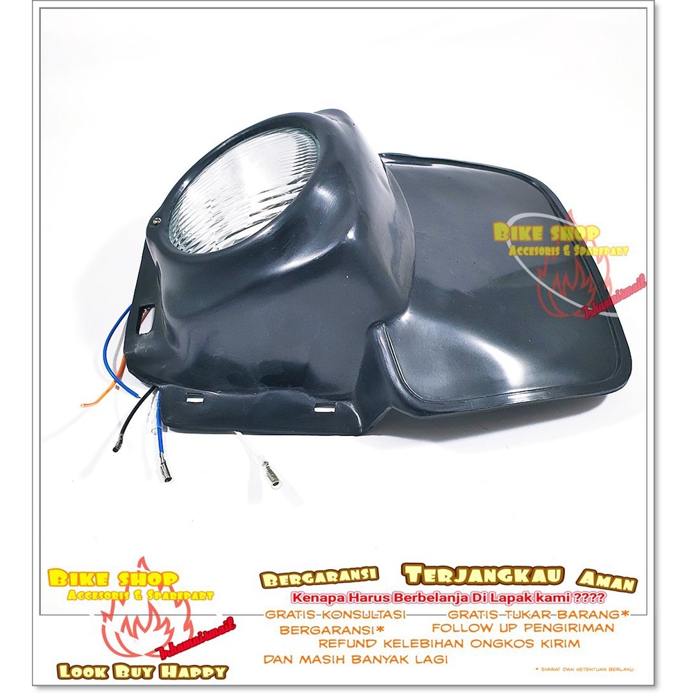 Jual Headlamp Lampu Depan Jadul Vintage Trail Klasik LED ELBA Warna