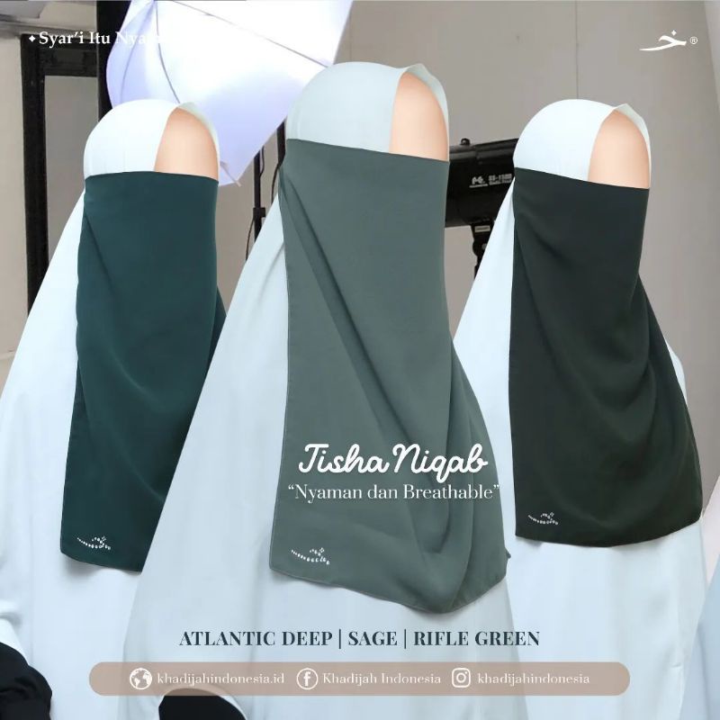 Jual Niqab Tali Tisha (Bahan Arabian Silk ) Nyaman Dipakai Tidak Engap ...