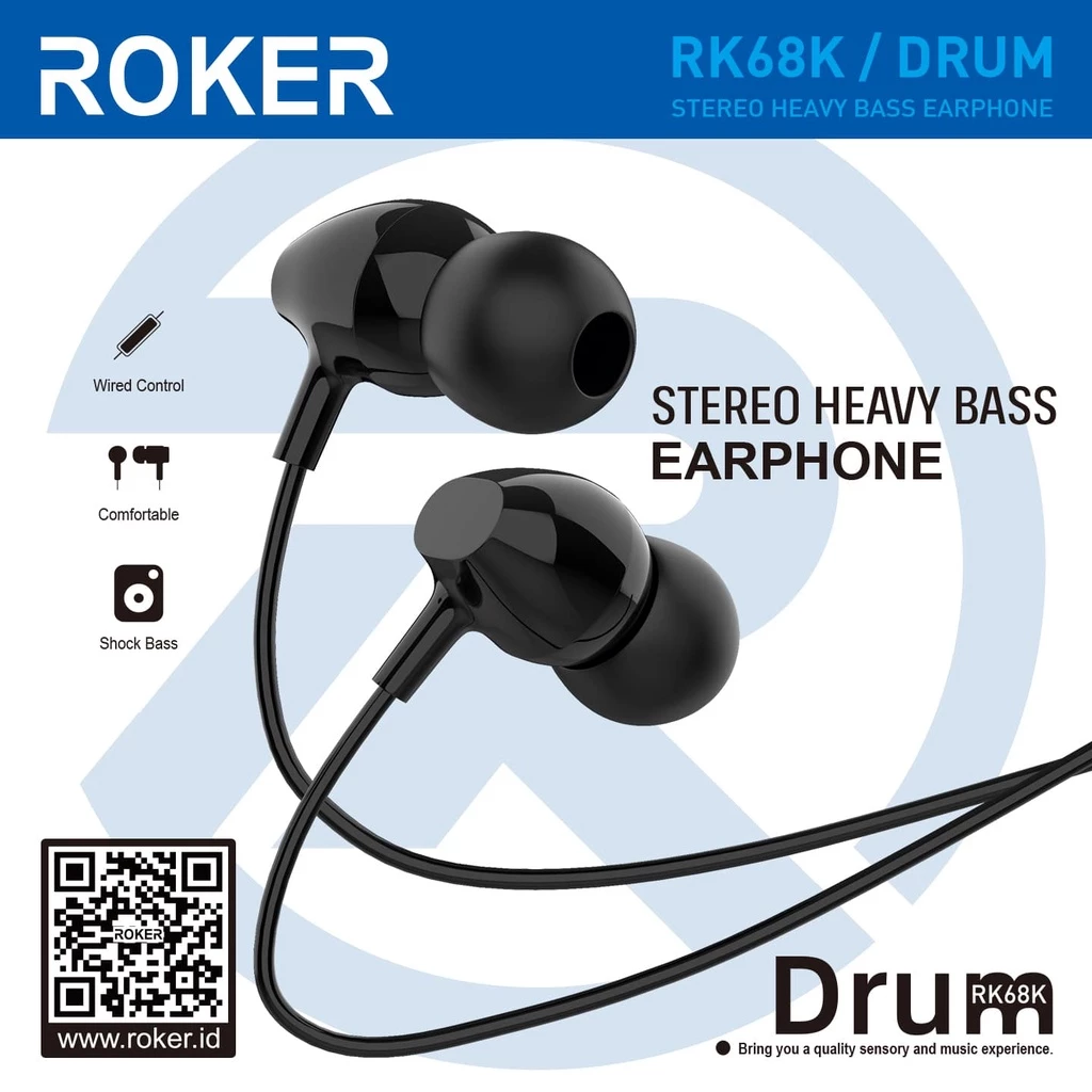 Handsfree / Earphone / Headset Roker DRUM Rk68k