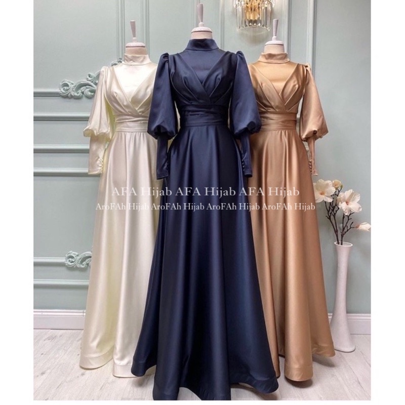 Jual Jasmine Dress Satin Premium | Shopee Indonesia