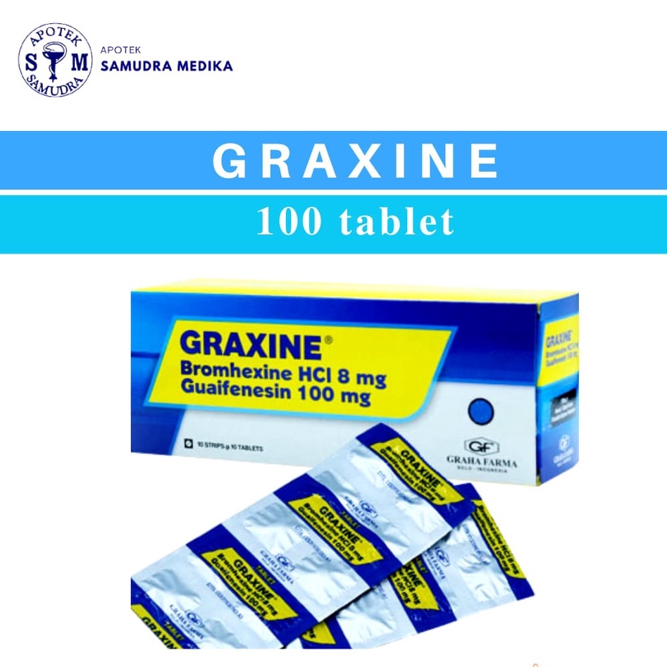 Jual GRAXINE 100 tablet (Untuk mengobati Batuk, dan Produksi Dahak yang