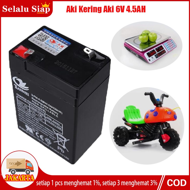 Jual aki kering 6v 4.5ah/ aki kering genset 6v 20ah/ aki kering Baterai