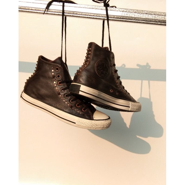 Converse shop leather studded