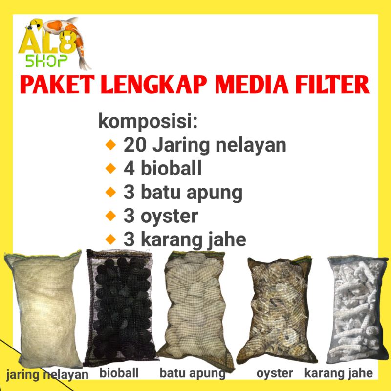 Jual paket lengkap media filter kolam ikan koi penjernih air kolam