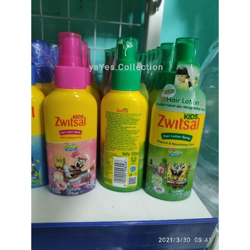 Jual Hair Lotion Spray Zwitsal Kids 100ml Natural Soft Spombob Pink ...