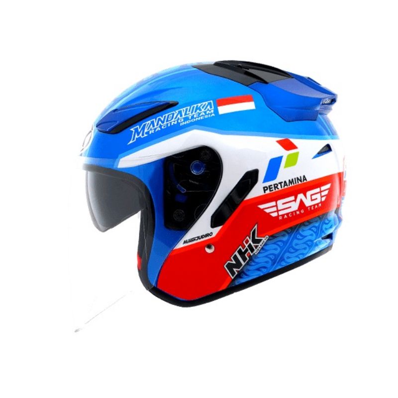 Jual helm NHK R1 GP edition mandalika blue md | Shopee Indonesia