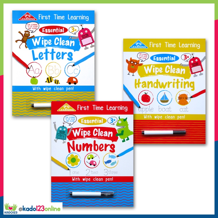 Jual First Time Learning Essential Wipe Clean Book HANDWRITING ...