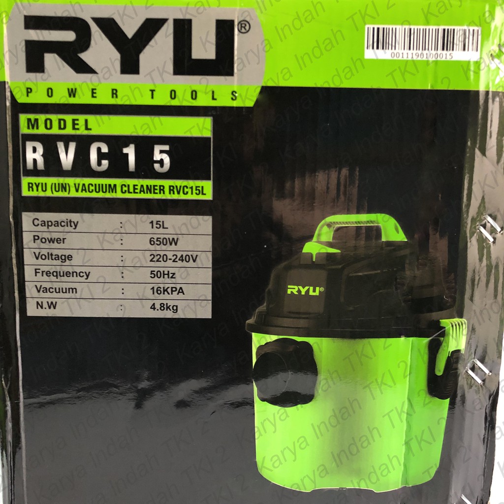 Jual Vacuum Cleaner 15L Basah dan Kering RYU RVC15 Vakum Sedot Debu 15 ...