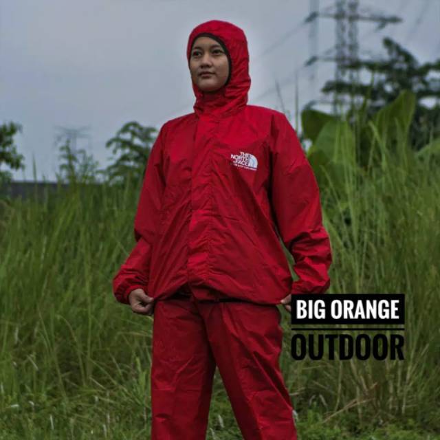 Jas Hujan Raincoat The North Face TNF Mantel Setelan murah berkualitas Full Sealed