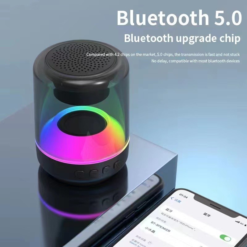 Jual YD-66 TWS Bluetooth Portable Speaker RGB Led 3D Hi-Fi | Shopee ...