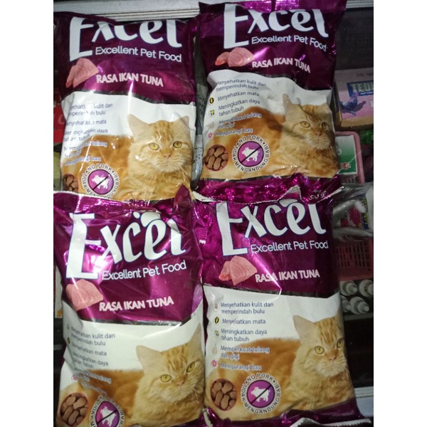 Jual Makanan Kucing/Pur Kucing Excel bentuk ikan 500g | Shopee Indonesia