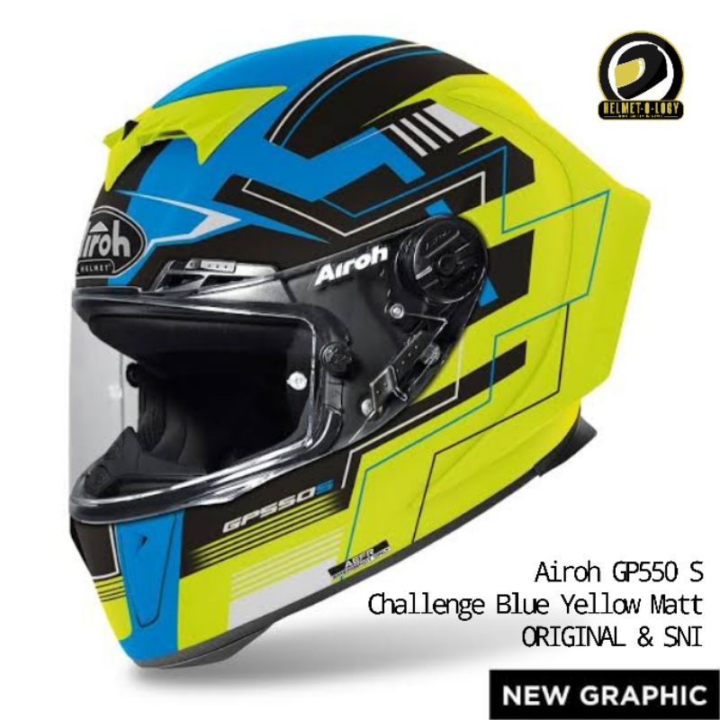 Airoh GP 550 S Wander Full Face Motorcycle Helmet - Blue