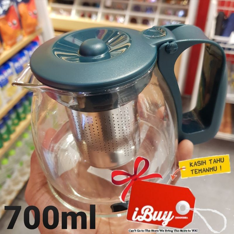 Jual Miniso Teapot 700ml Teko Kaca Teh With Saringan Shopee Indonesia 5876