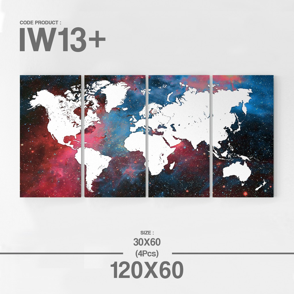 Jual [120x60cm] Wall Decor Hiasan Poster Dinding Desain Peta Dunia ...
